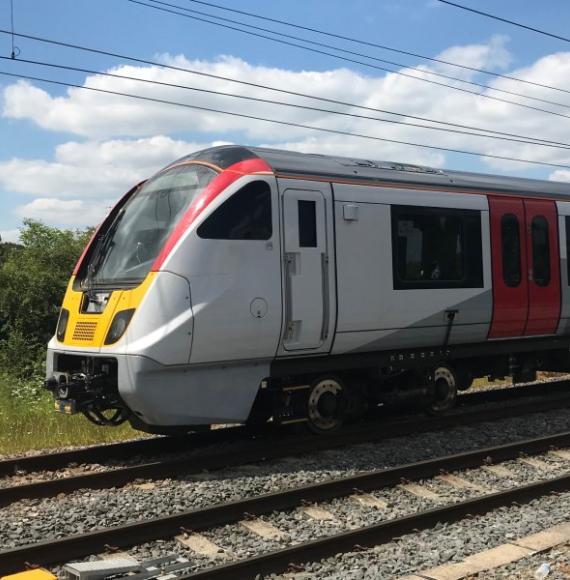 Bombardier train on test 