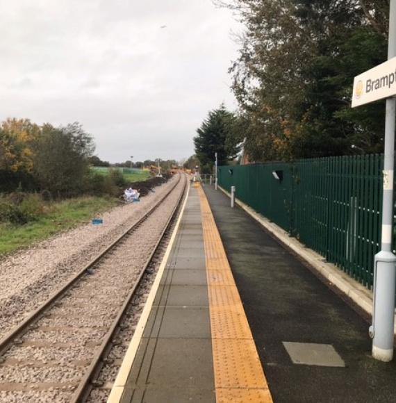 Brampton East Suffolk Line track 