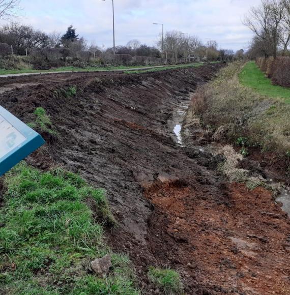 Work to reduce flooding and restore historic waterway begins. 