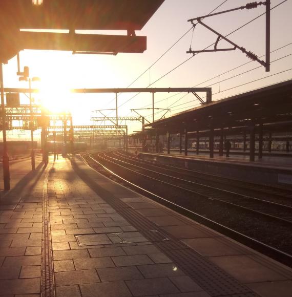 Train track in Leeds 