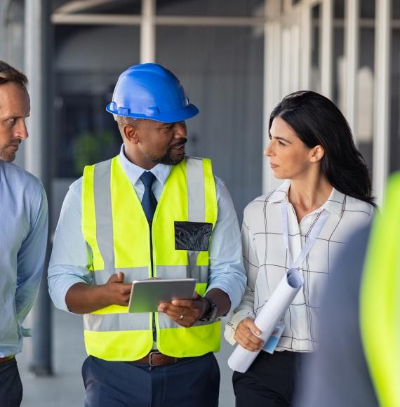 Diverse construction workers 