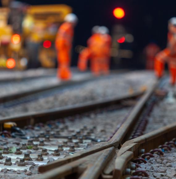 workers on railway track 