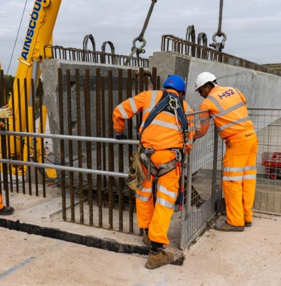 HS2 Interchange first beam lift for trace bridge south September 2020