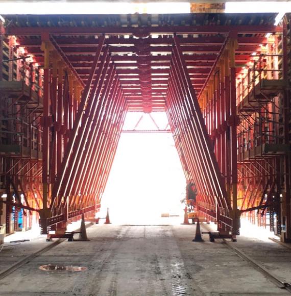 Inside the concrete structure at Werrington