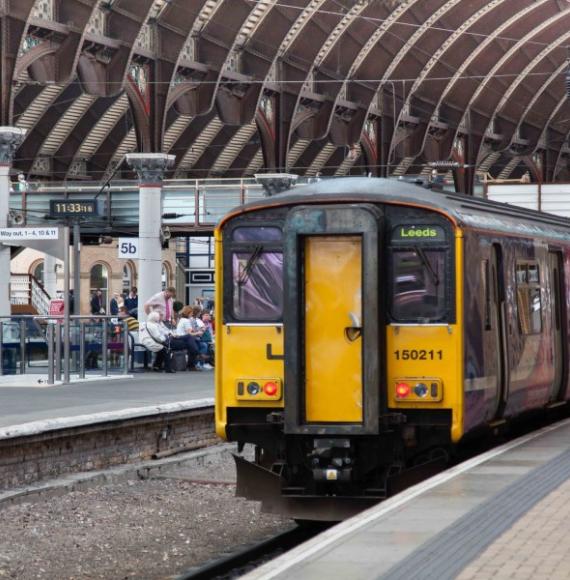 train on its way to leeds 