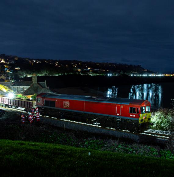 Work on the St Ives bay line as part of the biggest track investment in Cornwall in 60 years