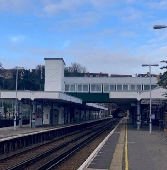 Footbridge at Dover Priory station