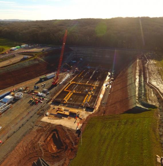 HS2 north portal site ready for tunnel boring machine 