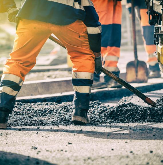 Construction workers on a site