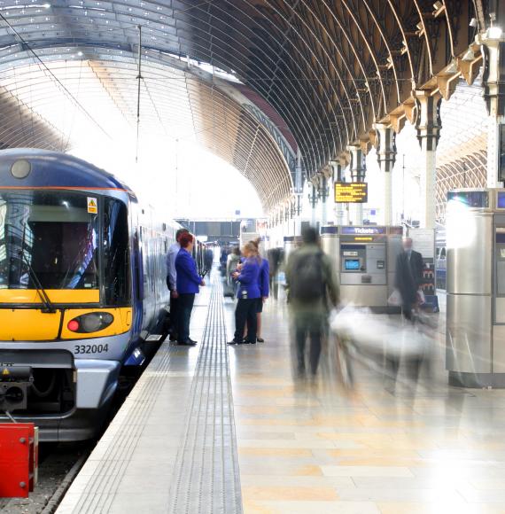 Train station in the UK