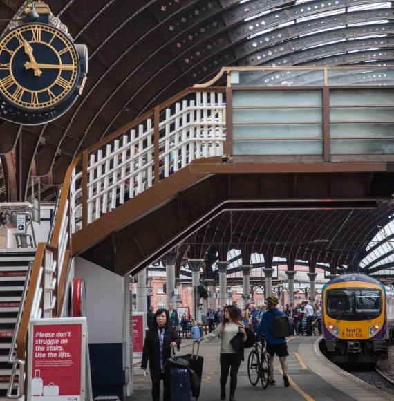 York train station, on the Transpennine Route Upgrade line