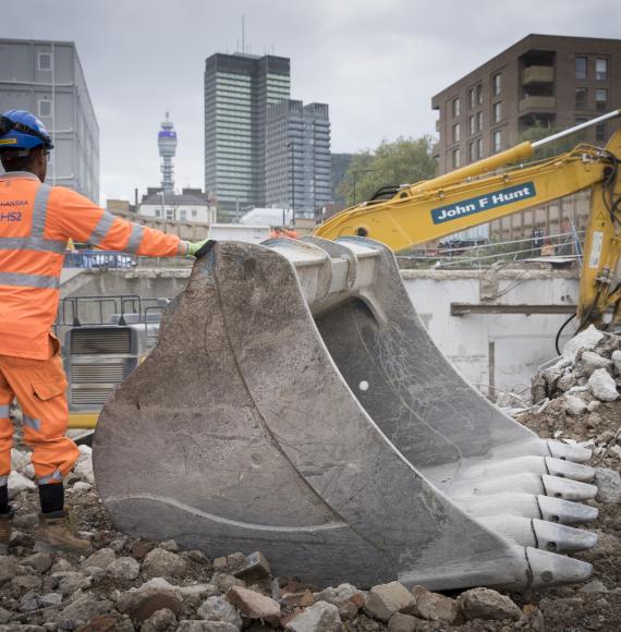 HS2 Worker on site