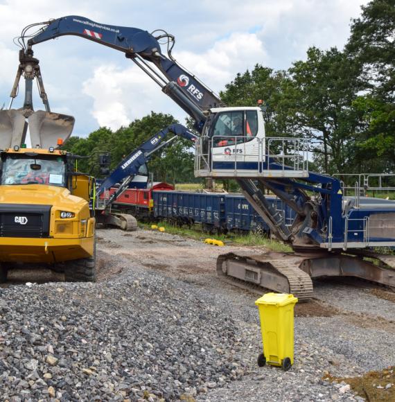 Calvert railhead construction site