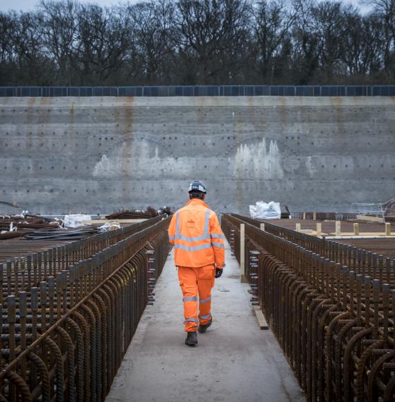 Worker at HS2 site