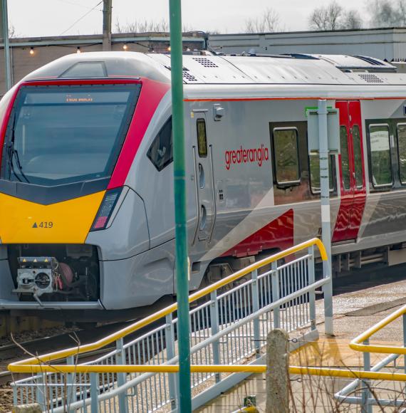 Greater Anglia train at station