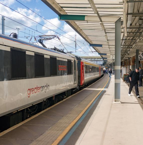 Greater Anglia train at station