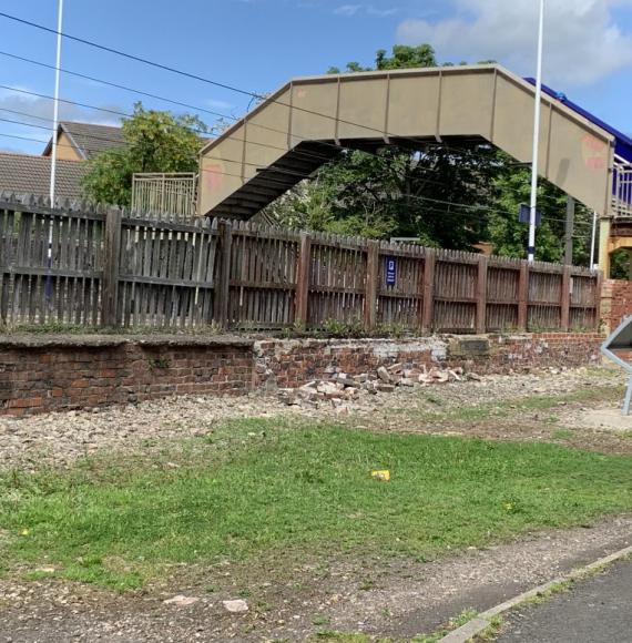 Footbridge at Cramlington station