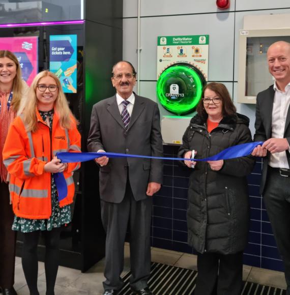 Defibrillator unveiled at Blackburn station