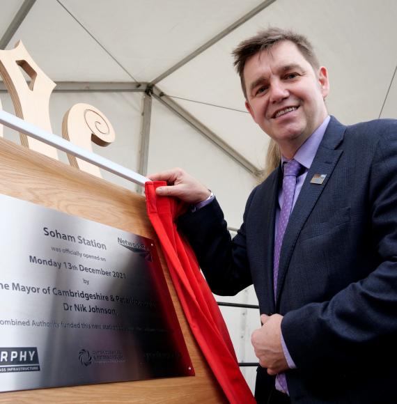 Plaque unveiled at Soham station