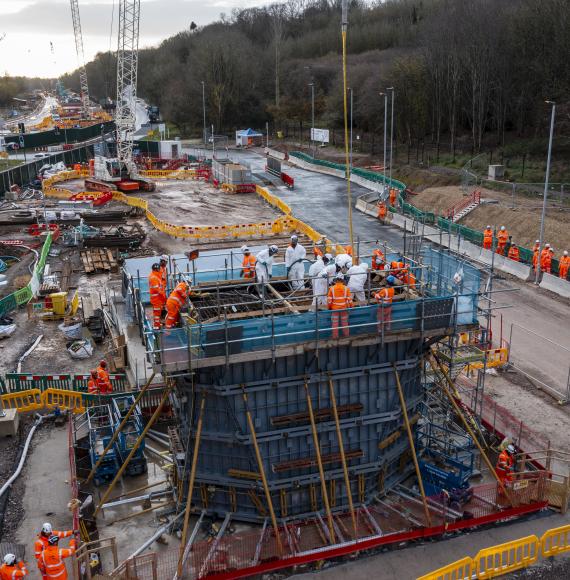 Work on Colne Valley Viaduct