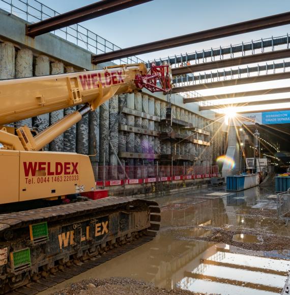 Werrington Tunnel freight tunnel under construction