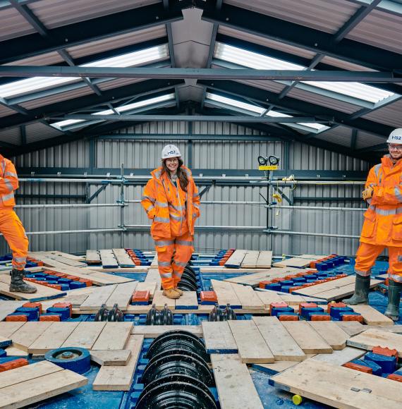 HS2 workers working on project