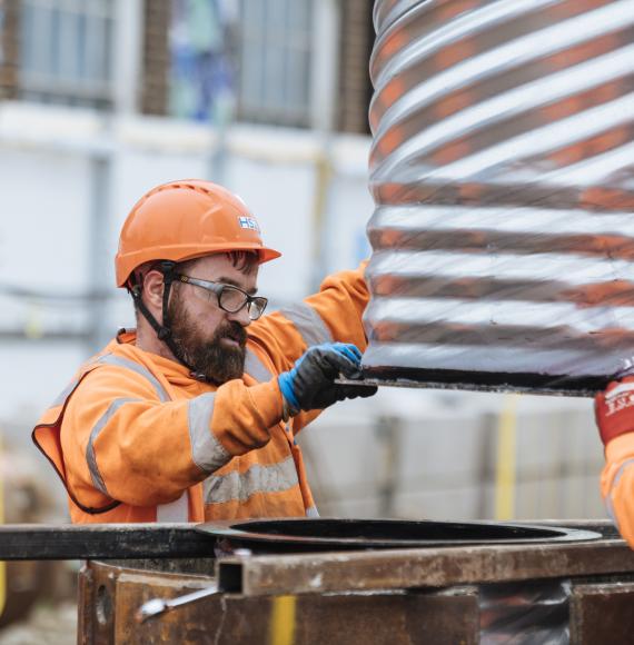 HIPER piling on HS2 Euston Station