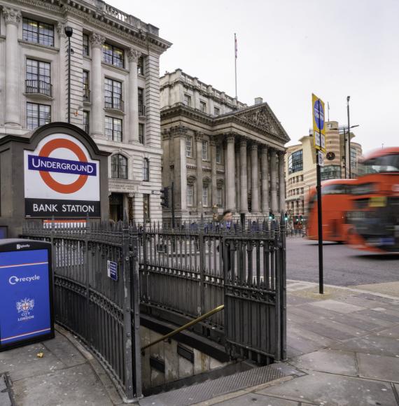 London Underground entrance to Bank station