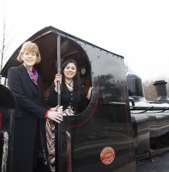 Rail Minister Wendy Morton and Nusrat Ghani MP at Eridge station