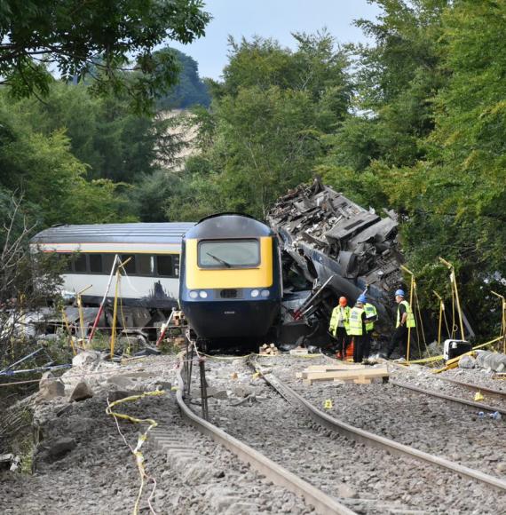 The Carmont accident site