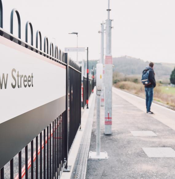 Rural railway station in Wales