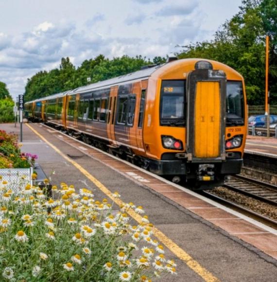 Train parked at station