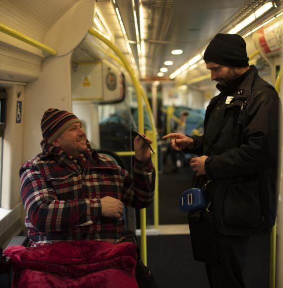 Passenger assistance on train