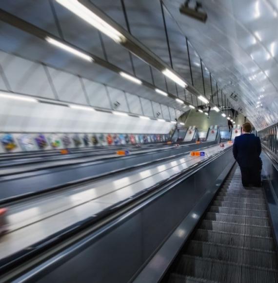 South Kensington escalator 