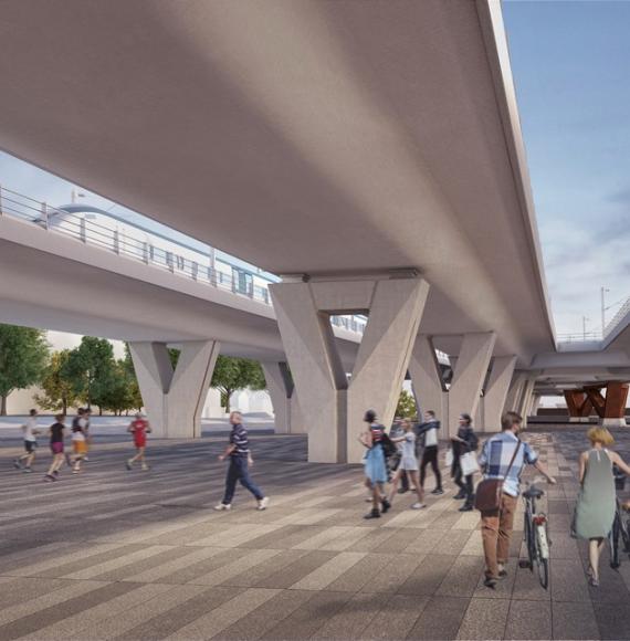 Image of the potential viaduct via HS2 