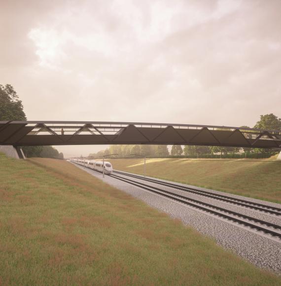 Rural footbridge design, via HS2 