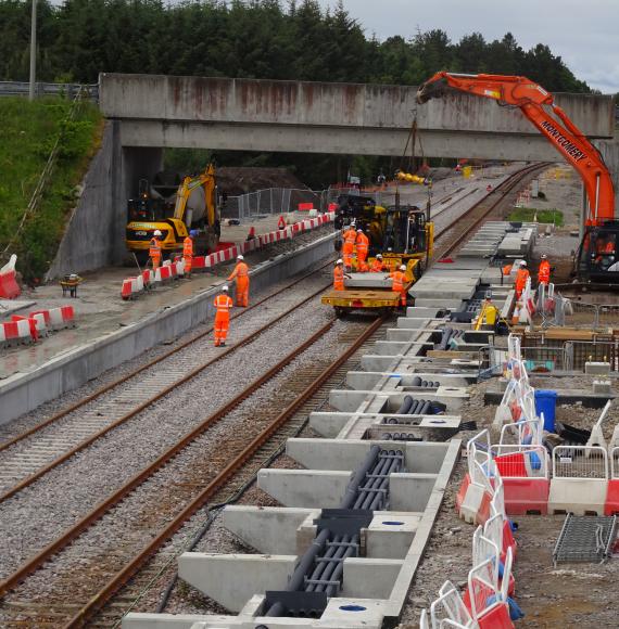 Inverness Airport platform works, via Network Rail 