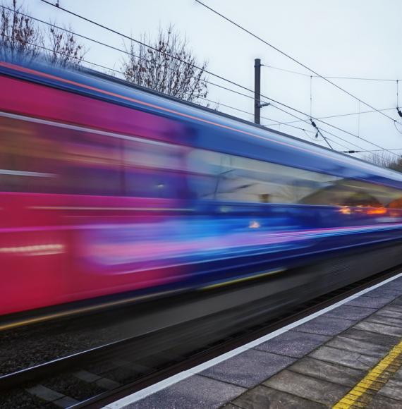 Blurred train passage 