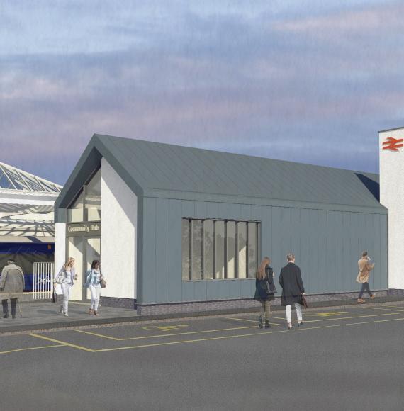 Troon station redevelopment - Option 3, via Network Rail 