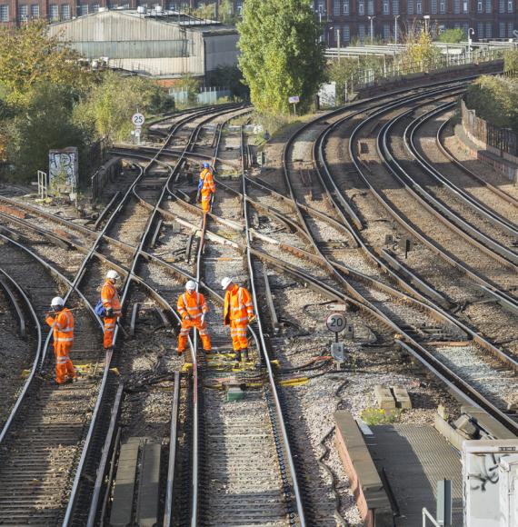 Track maintenance work, via Istock 