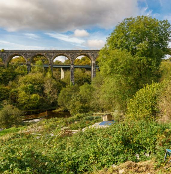 The Cefn-Coed Viaduct in Merthyr Tydfil, Mid Glamorgan, Wales, UK