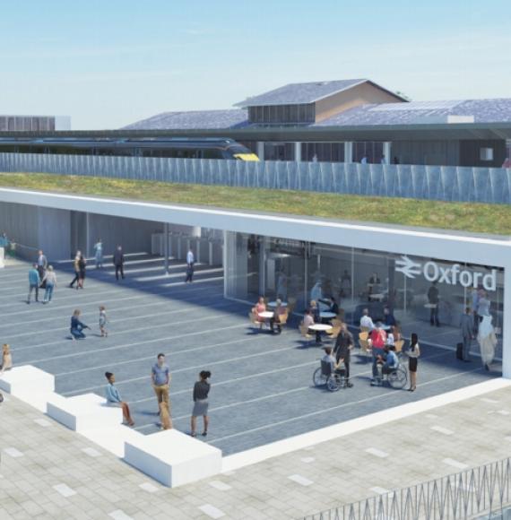 Artist's impression of new Oxford station western entrance, via Network Rail 