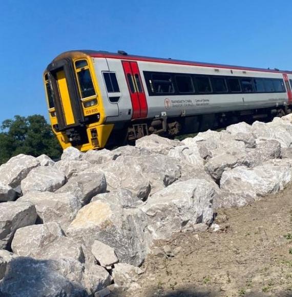 TfW train on Cambrian Line Cambrian line 120822, via Network Rail 