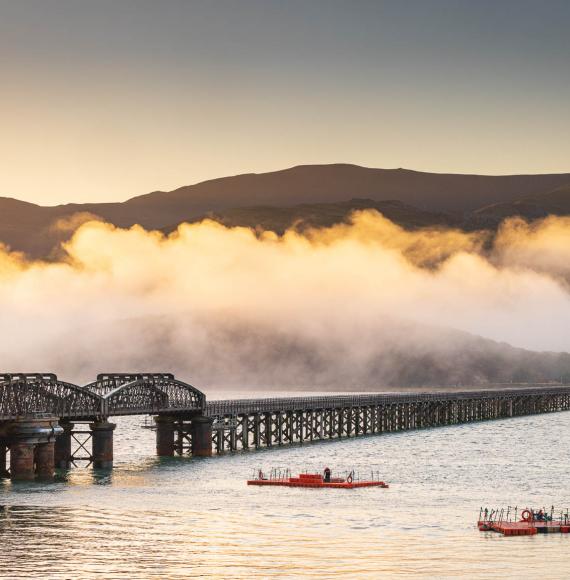 Barmouth Viaduct clouds at dawn, via Network rail 