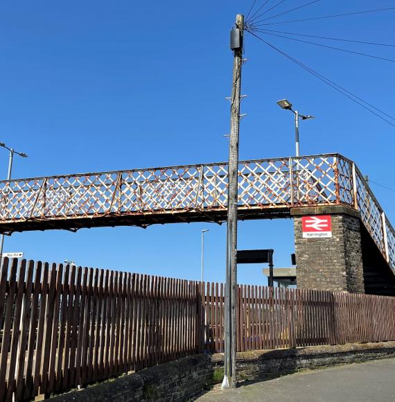 Harrington Station footbridge, via Network Rail 