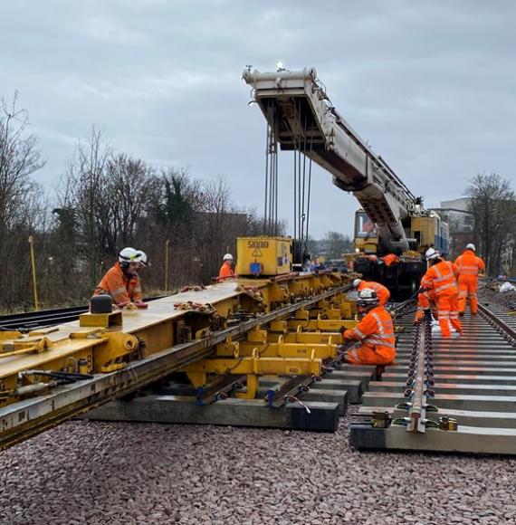 Lewisham track renewal, via Network Rail