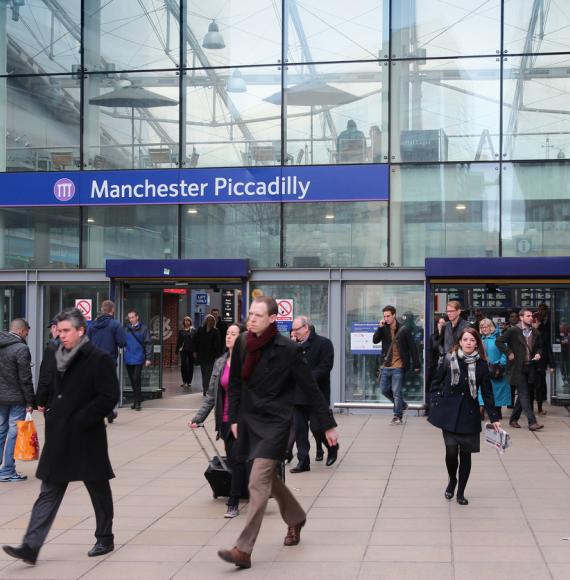 Manchester Piccadilly entrance, via Istock 