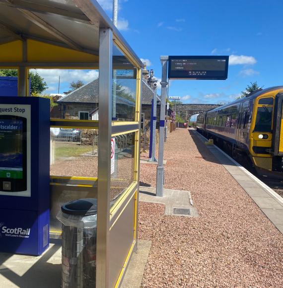 Scotscalder request-stop kiosk, via Network Rail 
