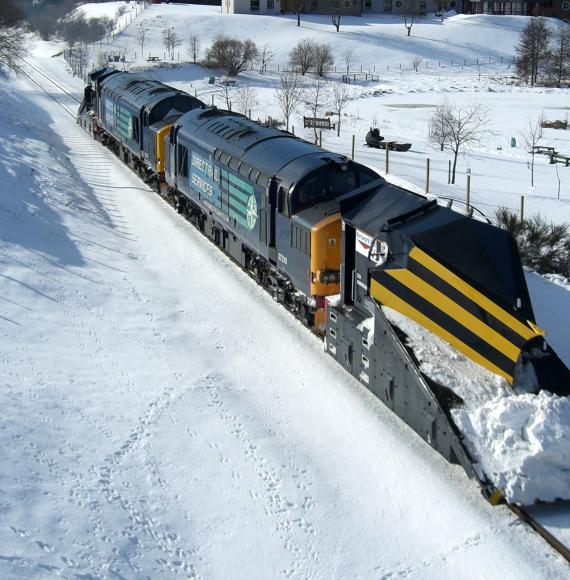 Snow plough, via Network Rail 