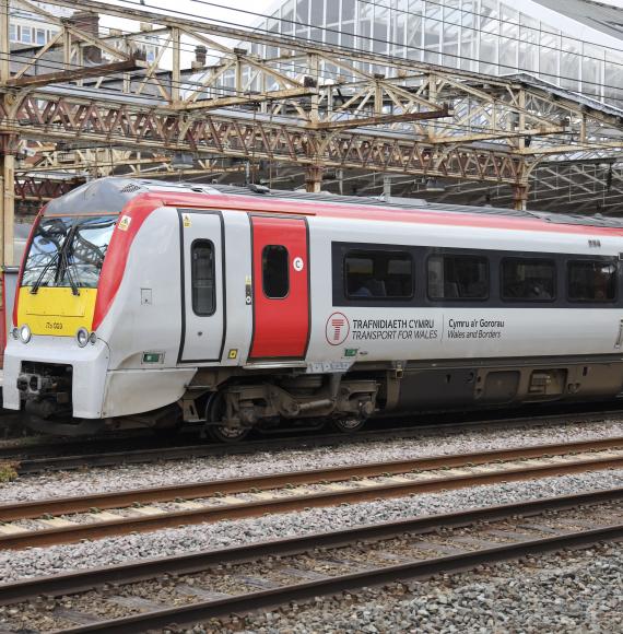 Transport for Wales Passenger Train at Crewe Railway Station